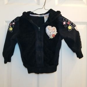 Disney girls' dark blue fleece jacket